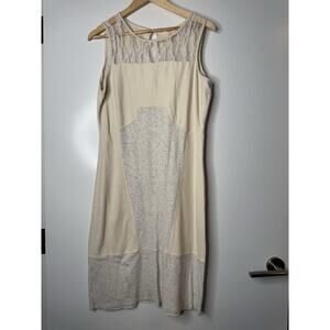 Sundance Womens Cream Lace Mallorie Tank Midi Dress Size Medium Sleeveless Boho